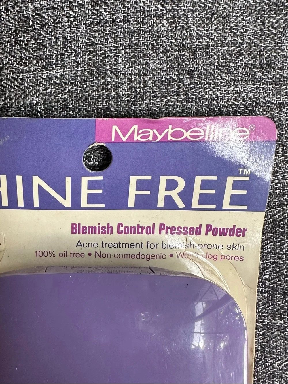 NOS Maybelline Shine Free Blemish Control Pressed Powder Deep Beige .4oz